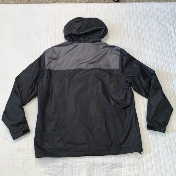 NWT Noize Colorblock Oden Hooded Zip Up Windbreaker, Black & Gray, Size L - Picture 9 of 16
